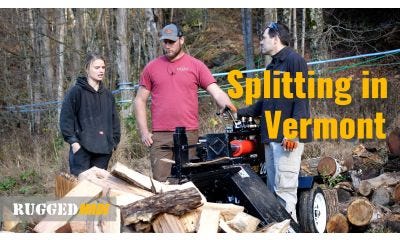Splitting Wood at the Gateway Farm