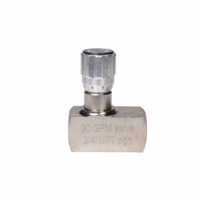 Adjustable In-Line Throttle Valve:  3/4" NPT Port, 0-30 GPM