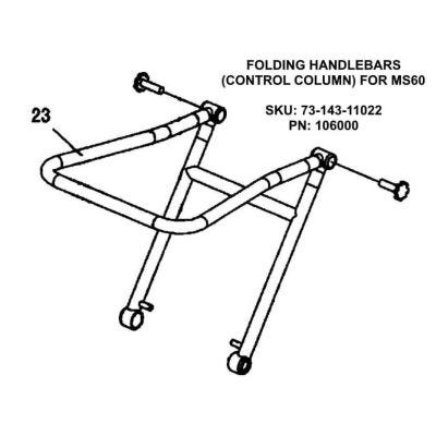 FC140 Plate Compactor Folding Handlebar